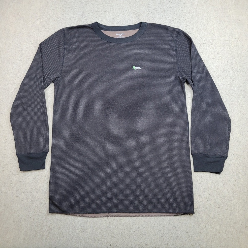 Remington Tech 2.0 Shirt‎ Mens L Gray Long Sleeve Crew Neck Stretch